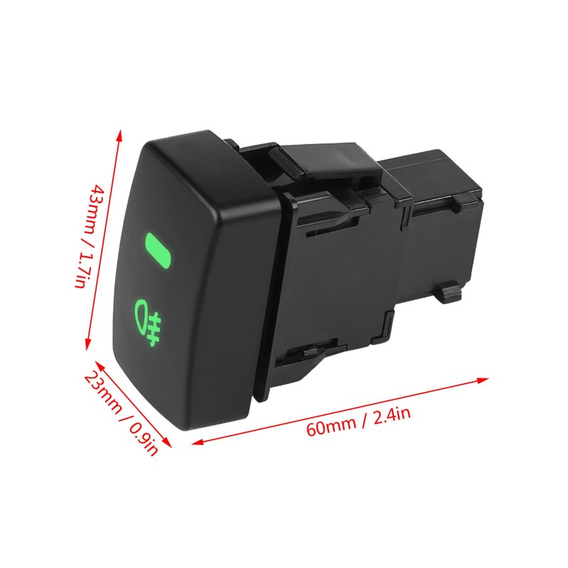 Qiilu Interruptor de luz antiniebla para automóvil, interruptor de luz