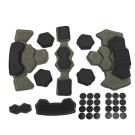 Helmet Padding Kit Memory Foam Pad Protective Mat Universal Motorcycle Bike Bicycle Cushions Waterproof OD Green