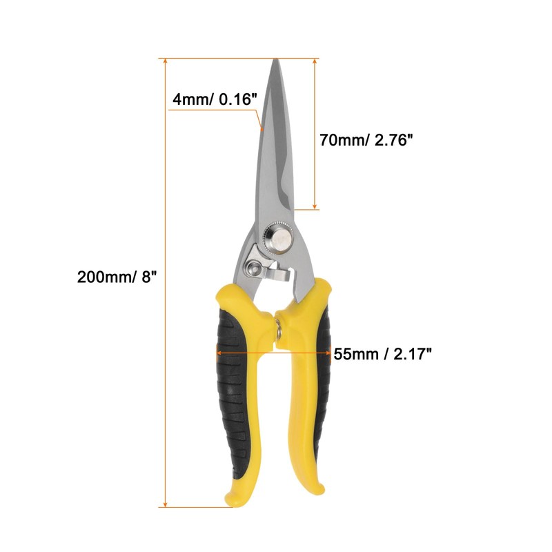 HARFINGTON Industrial Scissors 8 Inch Stainless Steel Shears Blades with