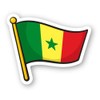 Squiddy Senegal Flag - Vinyl Sticker Decal for Phone, Laptop, Water Bottle (3" Wide)