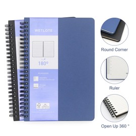 Soft Cover Journal Notebooks 2 Pack A5 Notebook College Ruled Lined Writing Journal 5"x8.25" 96 Pages for Writing Work Travel School Business Journaling Notebooks A5 Journal for Women (Black&Blue)