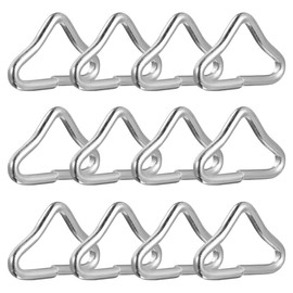 BESPORTBLE Trampoline V Rings: 20Pcs Metal Triangle Ring Buckles for Trampoline Replacement Parts Sliver Bag Clasp Handbag Strap Making Hardware Mat Craft