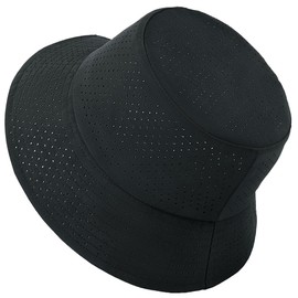 Spargel Mesh Bucket Hat, Men's/Women's, Large Size, For Spring, Summer, Autumn, Breathable, Black, XL