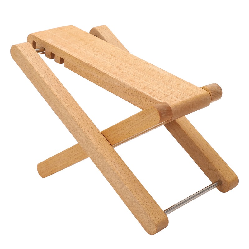 Guitar Foot Rest Adjustable Height 4 Position Foldable Solid Wood