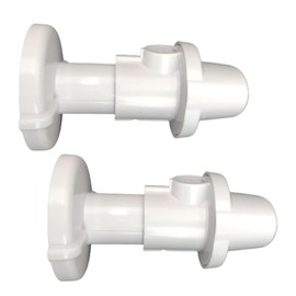 Bathroom Decor Escutcheon Plate | Plumbing Cover Plates for Pedestal Sink & Toilet Fill Valve Water Shut Off Valve. Works w/Toilet Water Supply Line. Toilet Covers (2, White)