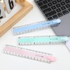 3PCS Plastic Folding Ruler Set 30Cm Transparent Ruler Geometric Ruler