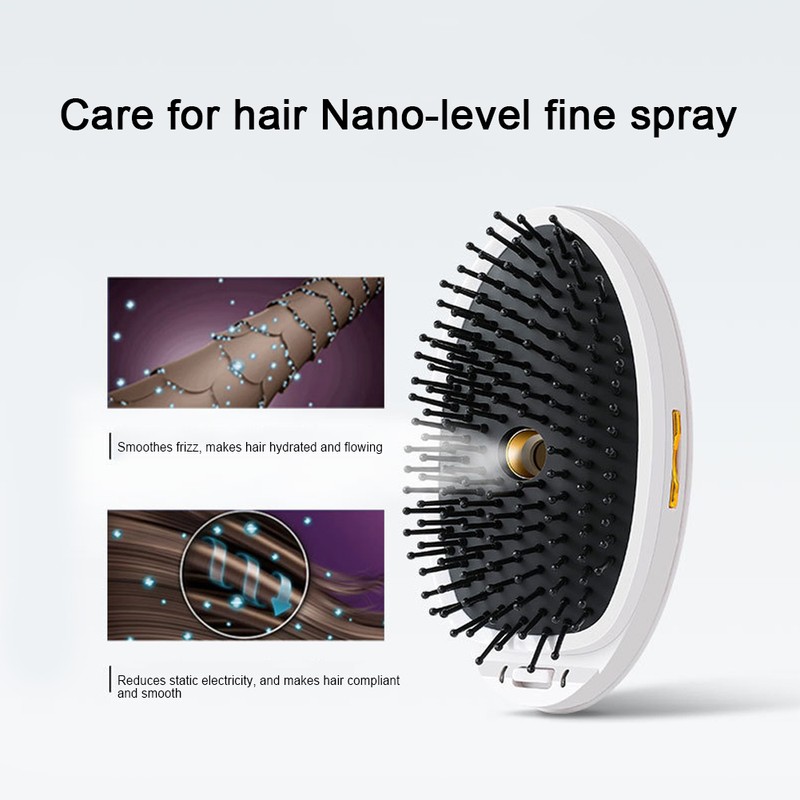Electric Ionic Hairbrush Portable Electric AntiStatic Straight Hair Massage Comb