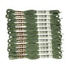 DMC #3362#25 Thread Embroidery Thread, 12 Bundles, Green Type DMC25B