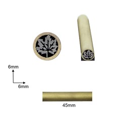 HAISDA Mosaic Pins for Knife Handle Custom Knives Blank Scales Grips, EDC Pocket Knives Pivot Pin,Pack of 1 piece (Leaf, 6mm)