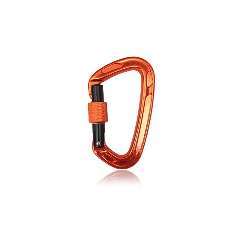Carabiner Hook Screw Lock D Shape Camping Outdoor Key Pendant