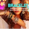 Evlry Boho-Armband-Set mit mehrlagigen Kristallen, goldene Quaste-Armreif, Strass-Handkette, verstellbar, Schmuck