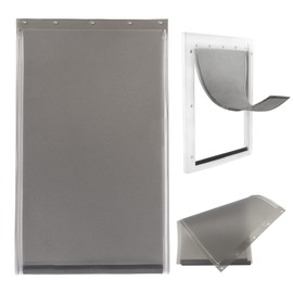 Large Dog Door Replacement Flaps Compatible, Easy to Install Replace, Durable&Reduce Noise Dog Door(10 1/8" x 16 7/8")