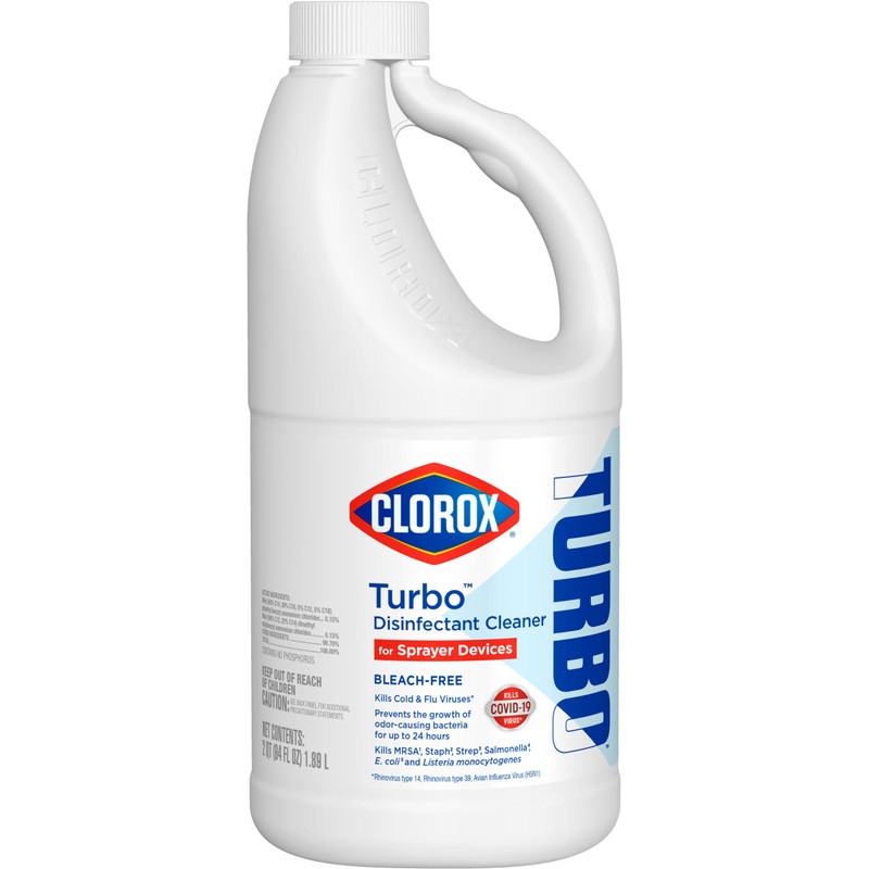 Turbo Disinfectant Cleaner for Sprayer Devices, Bleach-Free, Kills Cold and