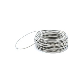 MAJALE - Guitar String Bracelets for Women - Minimalist Silver-Plated Feather Jewellery Wire - Stackable 100% Stainless Steel Bangle, bis zu 17 cm, Stainless Steel