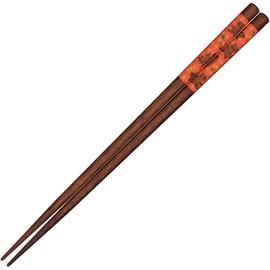 Sunlife H-06874 Dancing Raccoon Chopsticks for Adults, Long, Dishwasher Safe, Orange, 9.1 inches (23 cm), Made in Japan