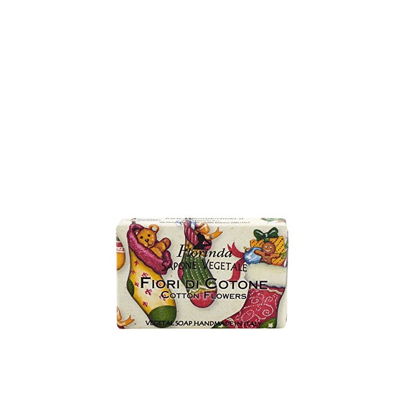 Florinda Special Christmas Cotton Flowers Vegetal Soap Bar 50 G