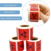 Biohazard Danger Safety Warning Label - 4"x 4" Waterproof Self