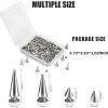 PARAOR 200 Silver Cone Spikes Zinc Alloy Punk Style Accessories