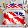Yopiiefa American Flag Bedding Set 3 Pieces Soft Comforter Cover