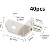 Maexxna 40pcs Shelf Support Pegs, L-Shaped Metal Cabinet Shelf Clips,