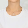 Philip Jones Sterling Silver Clover Necklace Created with Zircondia® Crystals