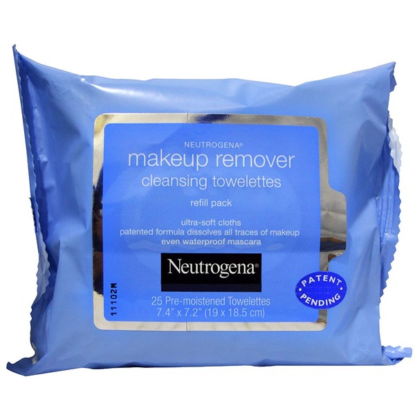 Neutrogena Make-Up Remover Cleansing Towelettes Refills 25 Each ( Pack of 2)
