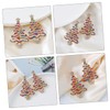 SAFIGLE 5 Pairs Metal Christmas Tree Earrings for Women Fashion