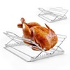 HYSHLC Adjustable Chicken Roasting Rack, Universal Rib Roasting Rack V-Shaped
