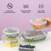 JoyJolt 24pc Borosilicate Glass Storage Containers with Lids | 12