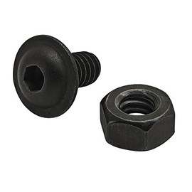80/20 Inc., 3465, 1/4-20 X 1/2" (.5") Flanged Button Head Socket Cap Screw (FBHSCS) with Hex Nut, Black Zinc (25 Pack)