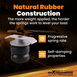 maXpeedingrods Suspension Enhancement Rear Kit, for Toyota Tacoma 2005-2023, for Tacoma Pre-Runner 2005-2016, for Toyota Tundra 2000-2021, for Nissan Titan 2004-2024, Rubber Helper Spring Kit