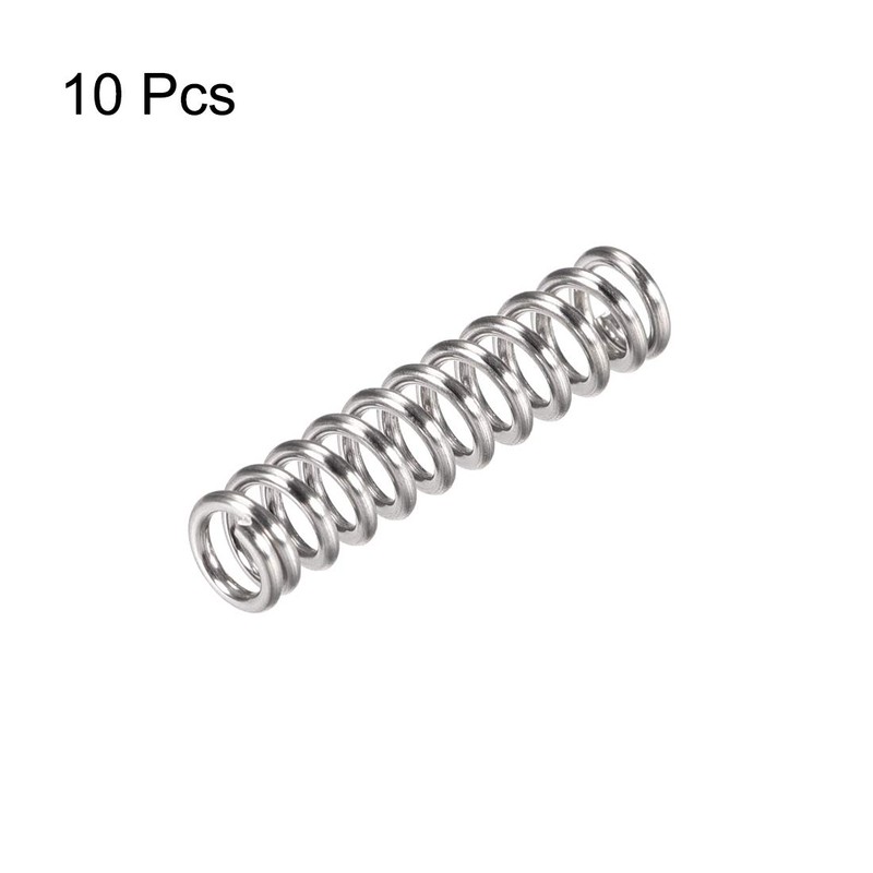 sourcing map Pack of 10 Compression Spring 304 Stainless Steel