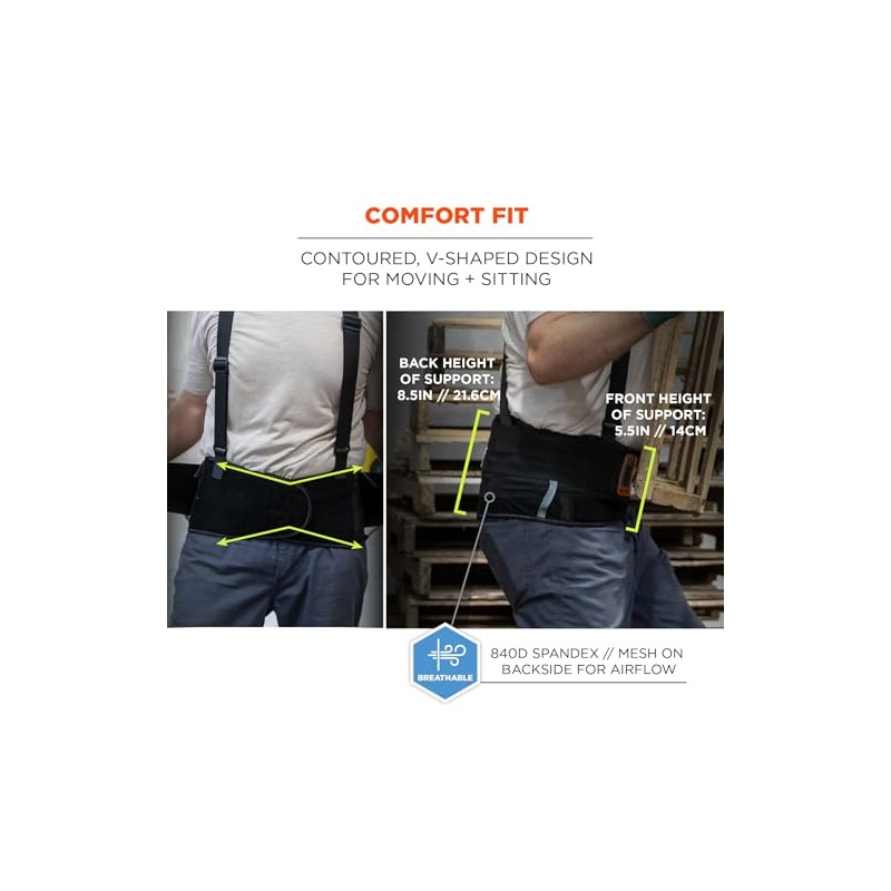 Ergodyne Proflex® Soporte de la espalda cinturón de alto rendimiento,