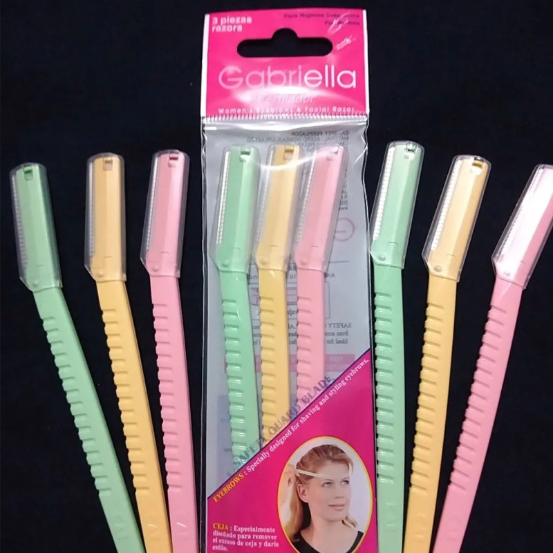 3 paquetes perfilador depilador facial ceja 3pz gabriella CAL-3PET