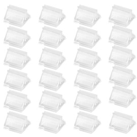 Bojueshaw 24pcs Acrylic Name Card Stands,Game Piece Holders,Transparent Table Sign Stands,Mini Wedding Table Place Cards Holder for Cards,Photos,Memos,Pictures Display