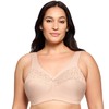 Glamorise Full Figure Plus Size MagicLift Cotton Support Bra Wirefree