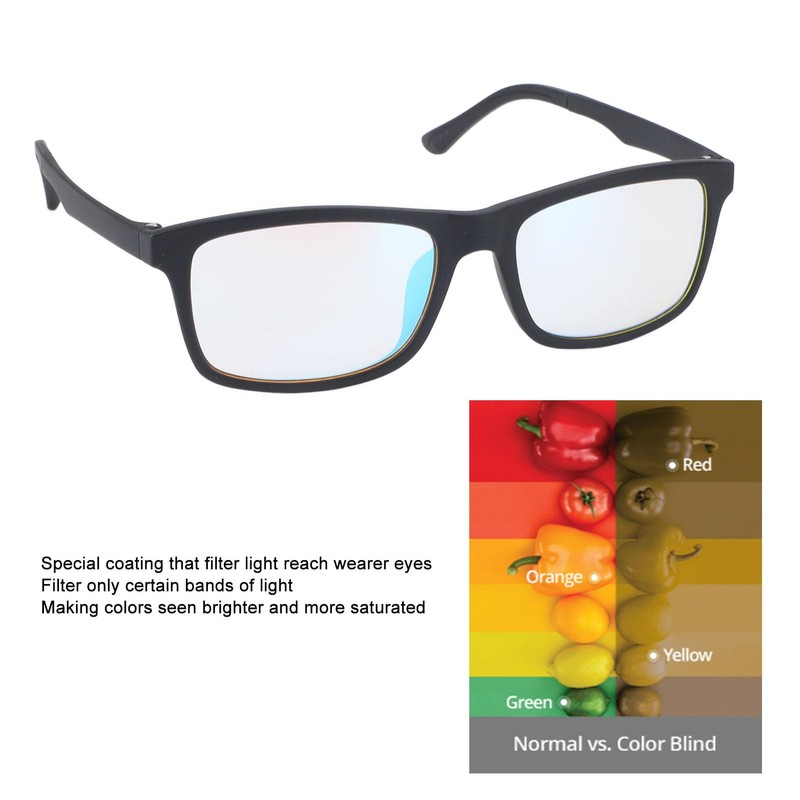 Colourblind glasses for deutan protein blindness correction, suitable for colour