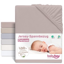 babybay 100573 lenzuolo con angoli, jersey deluxe adatto per il modello Original, torrone, 81 x 43 cm (1 confezione)