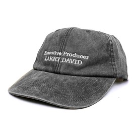Outsdr Unisex Executive Producer Larry David Washed Embroidered Dad Baseball Cap - Black