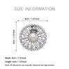 Ruihfas 1 Pair Rhinesetone Pearls Shoe Clips Women's Round Crystal