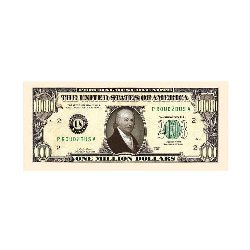 (5) Patriot Million Dollar Bill