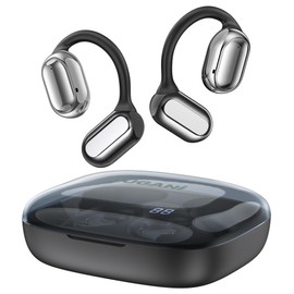 BUGANI Open Ear Headphones, Open Ear Earbuds with Immersive Stereo Sound, Clear Talk, Bluetooth 5.3 Wireless Headphones with Dual Large Driver, 30H Playtime, Waterproof Earbuds for Running,Black