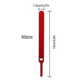 YIXISI Pack of 50 Velcro Cable Ties, Resealable, Velcro Cable Ties, Cable Ties with Velcro, for Home, Office, Car, PC, TV Cable, Black/Red/Yellow/Blue/Green/White