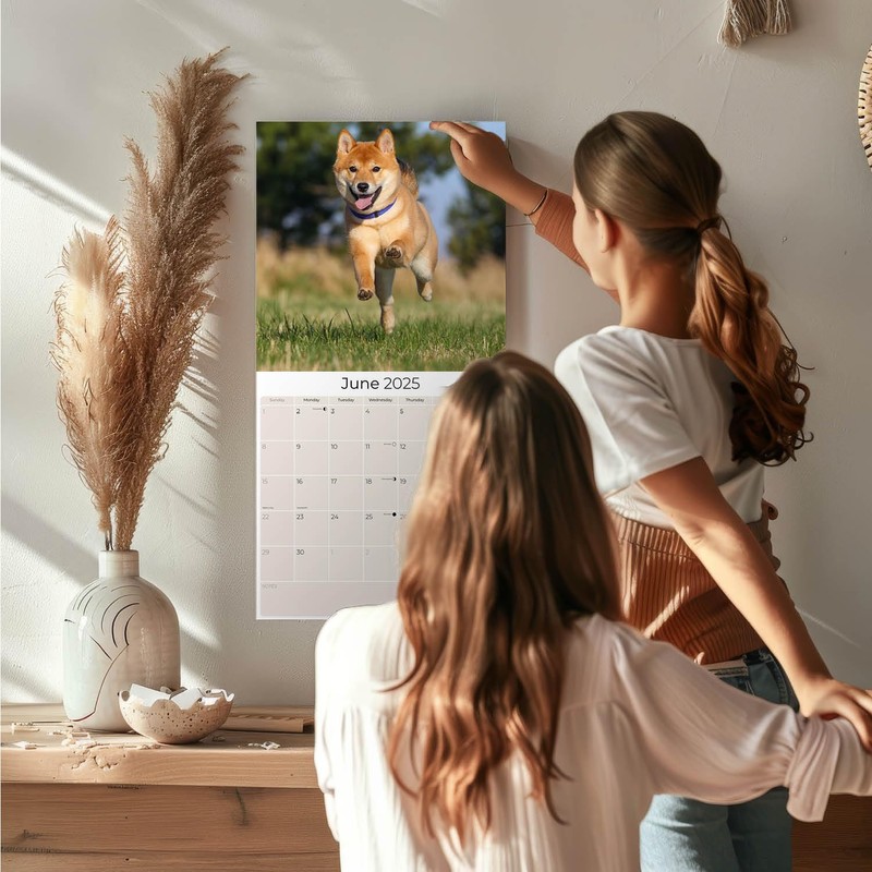 2024 2025 Shiba Inu Calendar - Dog Breed Monthly Wall