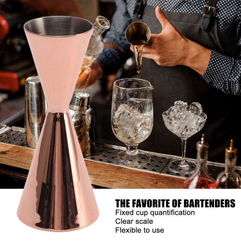 Cocktail Double Jigger Stainless Steel Innovative Wine Measuring Cup Bartending