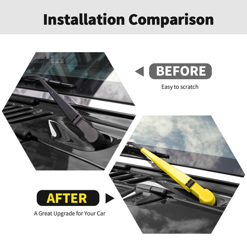 RT-TCZ Front Window Wiper Arm Blade Windshield Wiper Blades Trim