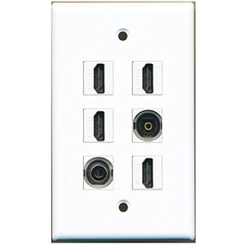 RiteAV - 4 HDMI 1 Port Toslink 1 Port 3.5mm Wall Plate