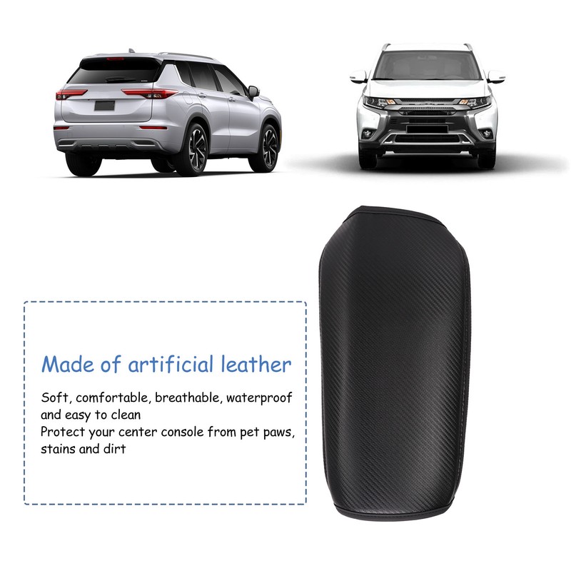 Center Console Armrest Box Cover Artificial Leather Replacement for Outlander