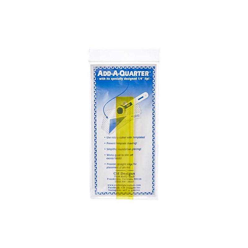 Colonial 6CMD Add-A-Quarter Ruler, 6-Inch, Yellow