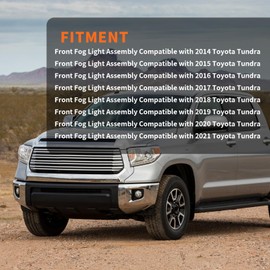 Aspaton Front Bumper Fog Light Assembly Compatible with 2014-2021 Tundra Driving Fog Lamp w/Cover & Harness Switch & Bulbs